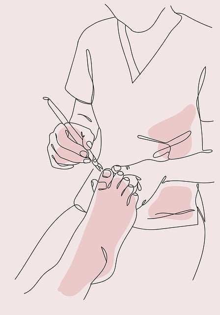 Free pedicure nails feet illustration
