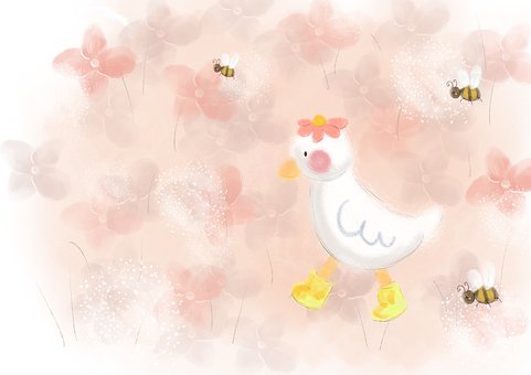 Tekening, Natuur, Gans, Bij, Eend