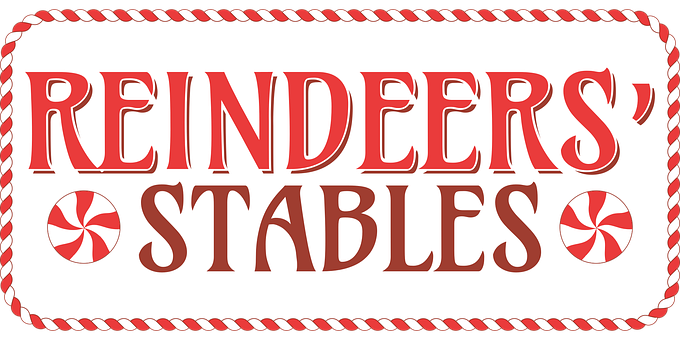 Free Reindeer Sign Christmas Sign vector and picture