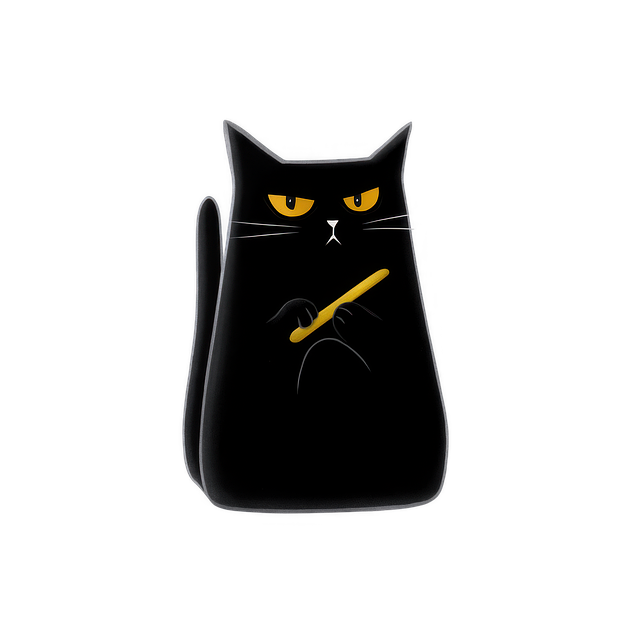 Free cat black cat scheming illustration