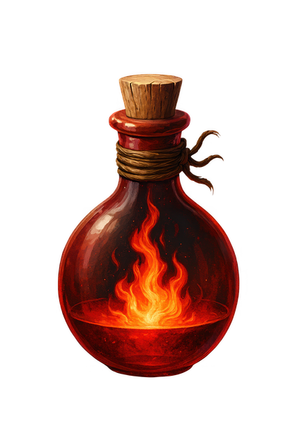 Free potion magic fire illustration
