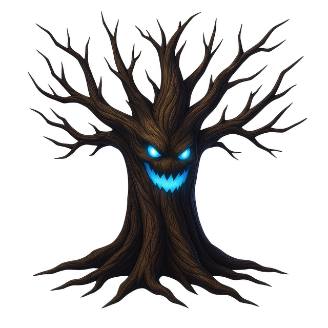 Download free HD stock image of Tree Monster Free tree monster haunted illustration