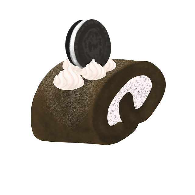 Free roll cake dessert illustration