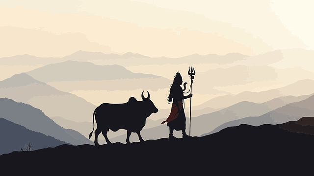 Free shiva nandi silhouette vector