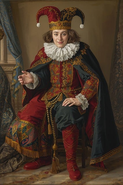 Free jester portrait historical illustration