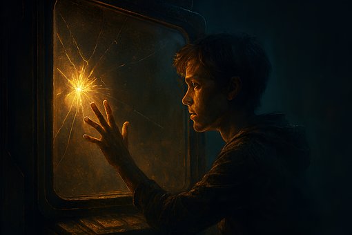 Free Boy Window illustration and picture