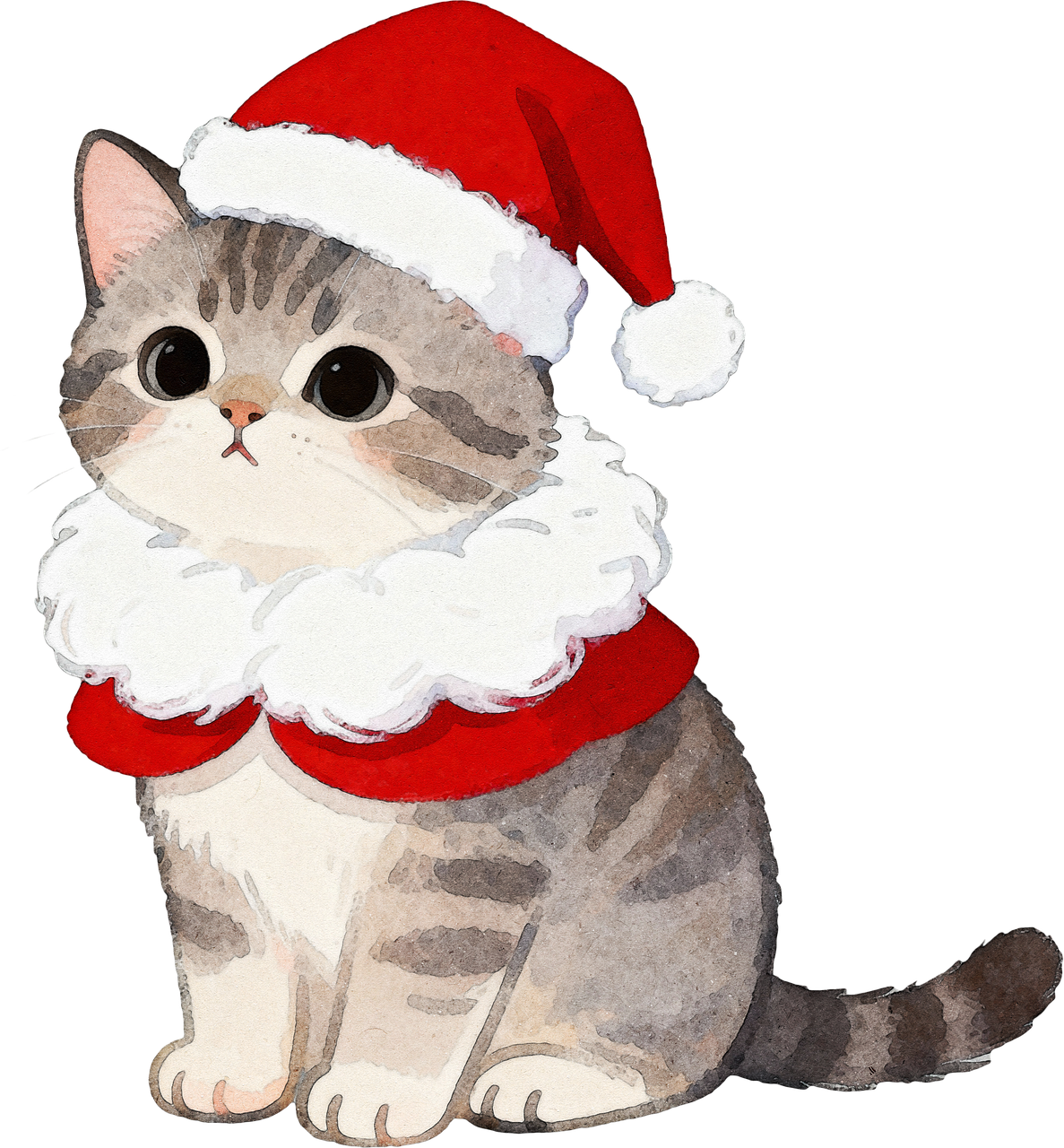 Download Christmas, Kitten, Santa Hat. Royalty-Free Stock Illustration ...