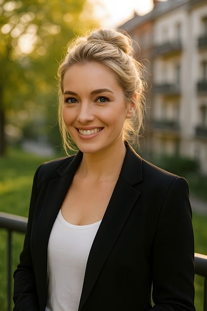 Portret, Femeie, Zâmbitor, În Aer Liber