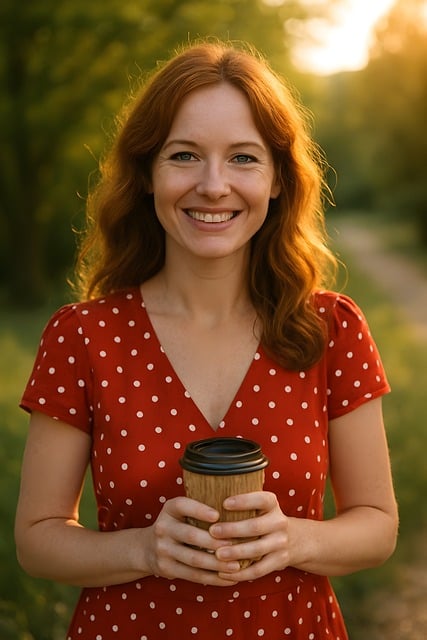 Femeie, Portret, Zâmbitoare, Roșcat