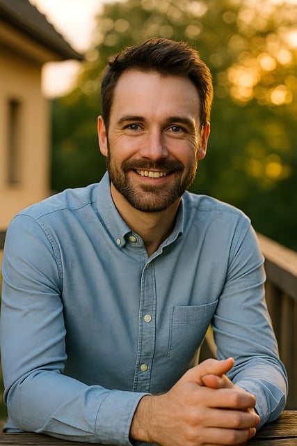 Portret, Bărbat, Zâmbet, Barbă