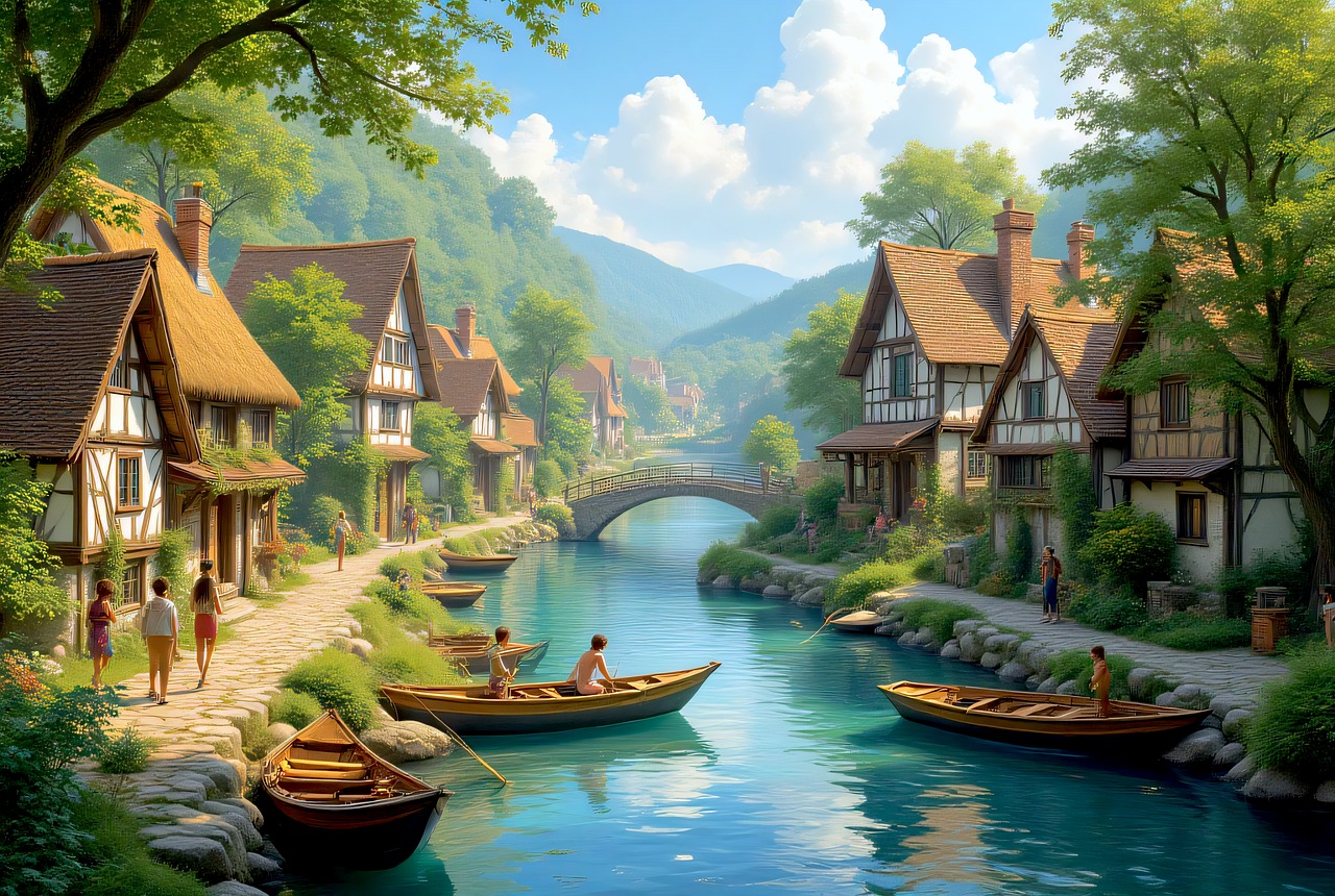 Download free HD stock image of Architecture Landscape Free architecture landscape nature illustration