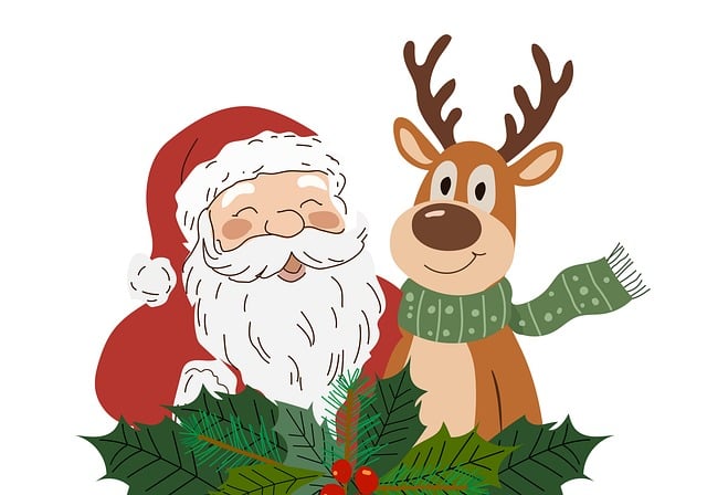 Free christmas drawing background illustration