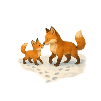 Free Winter Fox ai generated image and illustration