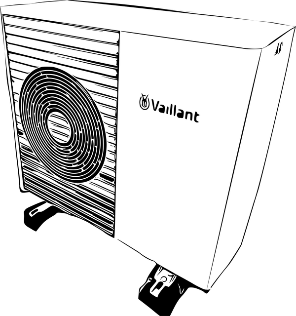 Free pump heating energy illustration