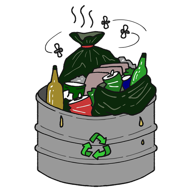 Free container pollution draw vector