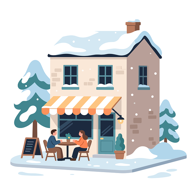 Free winter house christmas cottage snowy home vector