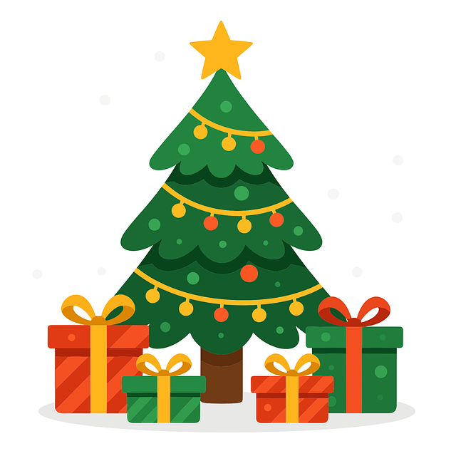 Free christmas tree festive tree holiday decoration vector