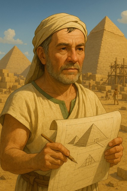 Free ancient egypt pyramid architect egyptian engineer illustration