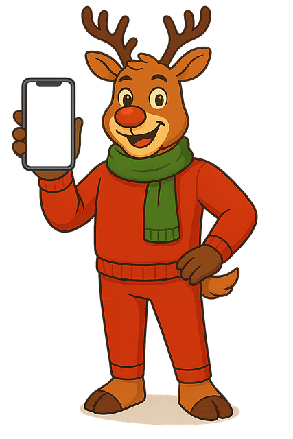 Free reindeer illustration christmas character holiday cartoon illustration