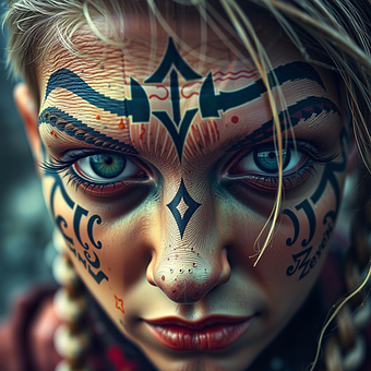 Stammes-Tattoos, Krieger, Bemalung