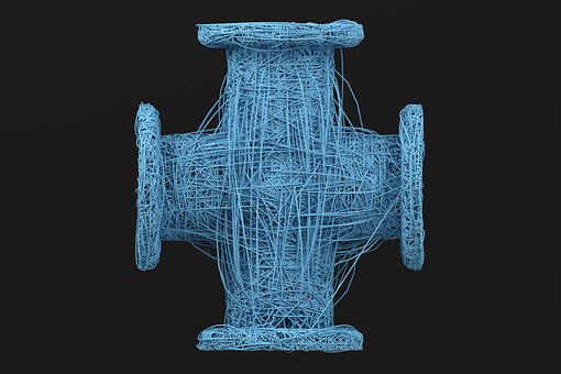 Abstrakt, Blå, 3D, Tekstur, Krog, Design