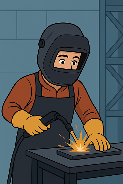 Free welder welding work illustration