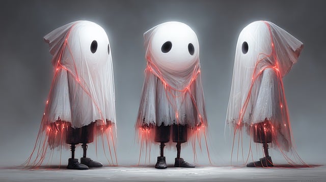 Free ghost halloween costume illustration