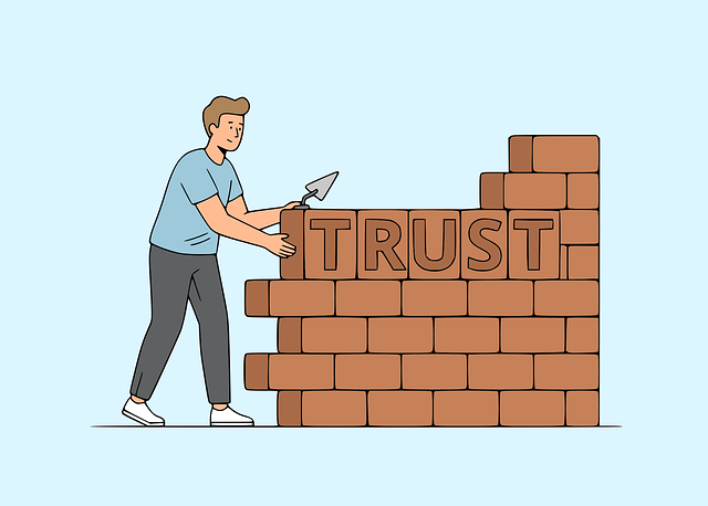 Free trust building brick illustration