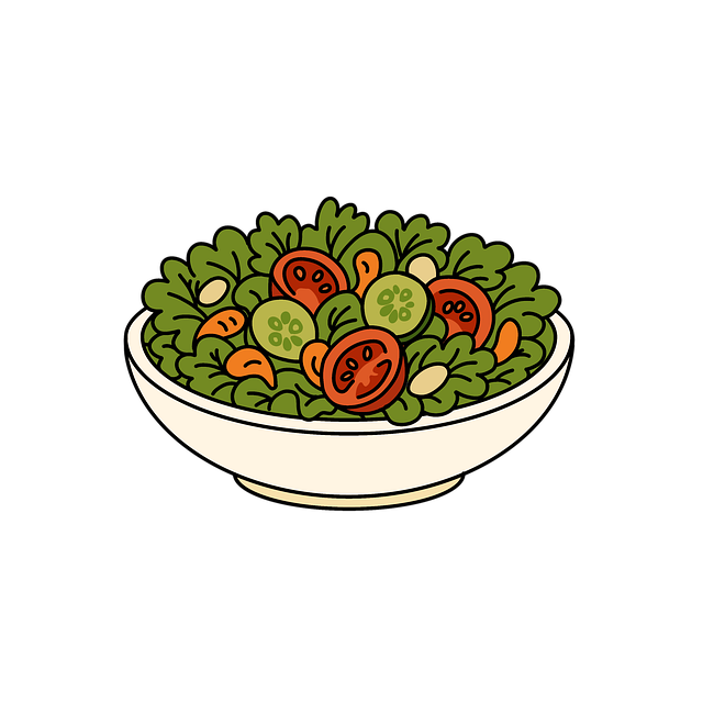 Free salad healthy bowl illustration