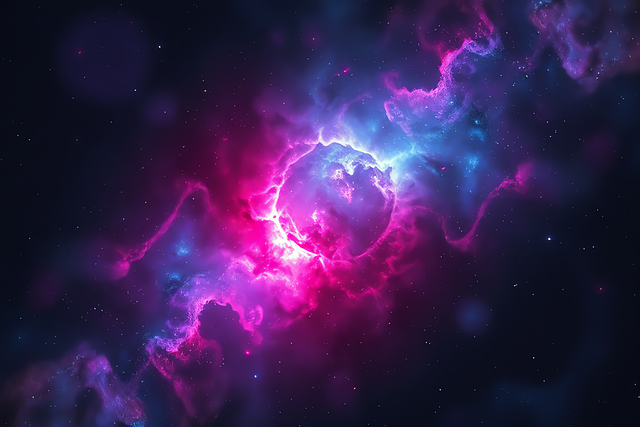 Free purple nebula cosmic explosion pink light illustration