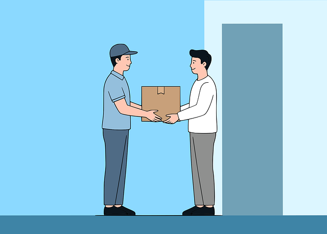 Free delivery package courier illustration