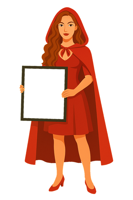 Capucha Roja, Ilustración De Niña