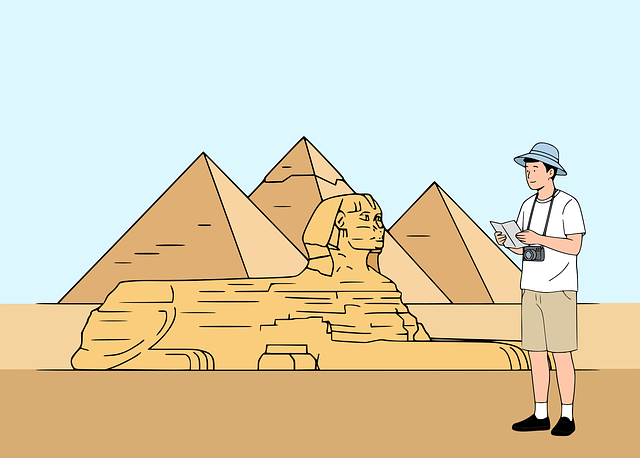 Free travel tourism egypt illustration