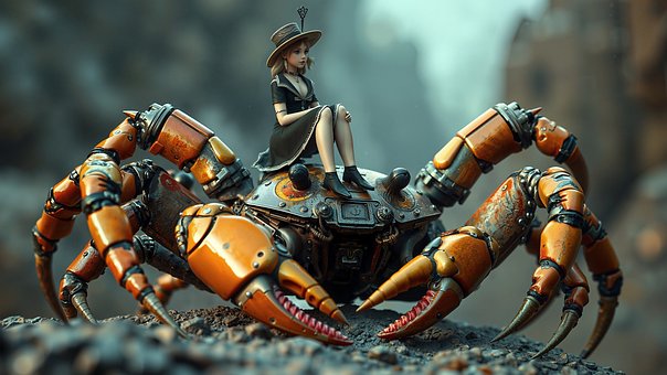 Free Steampunk Crab illustration and picture