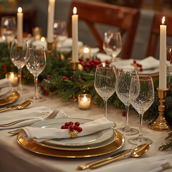 Jantar, Arrumação De Mesa, Luxo