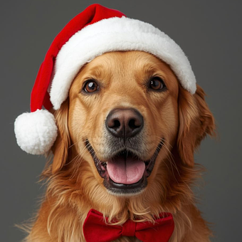 Cachorro, Bicho De Estimação, Papai Noel