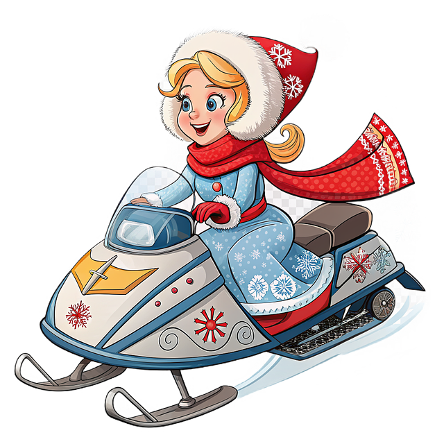 Free snow maiden winter christmas illustration