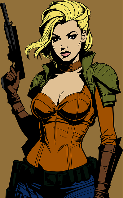 Free woman female postapocalyptic illustration
