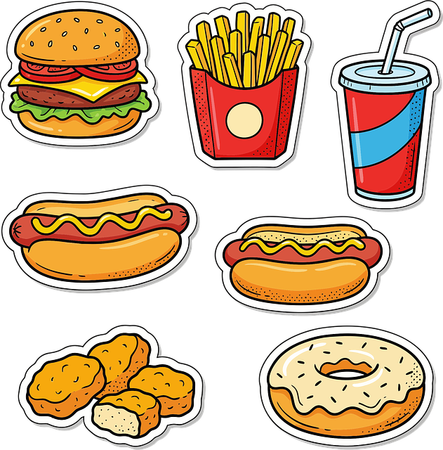 Free fastfood junkfood food illustration