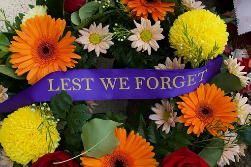 纪念, 花环, Anzac, Lest We Forget, 鲜花, 纪念活动