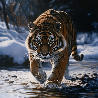 Sibirischer Tiger, Tiger, Tier, Raubtier