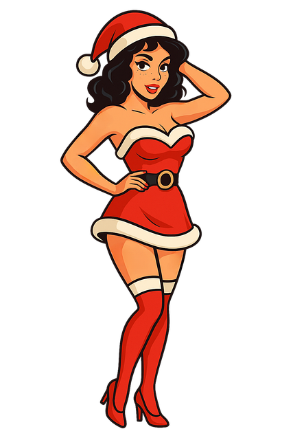 Navidad Pin Up, Niña Santa