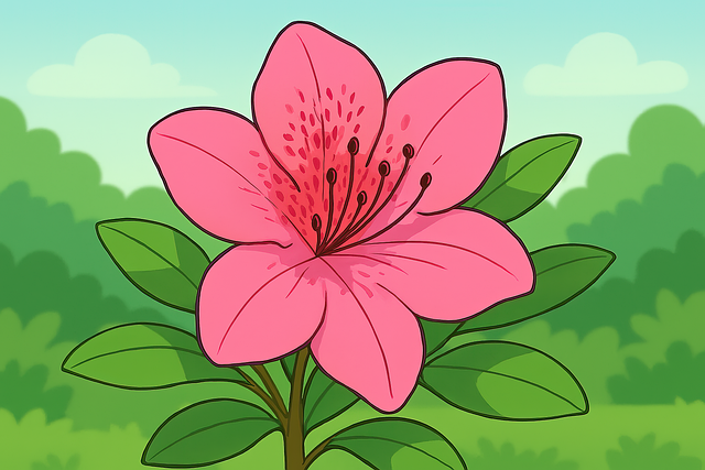Free azalea nature spring illustration