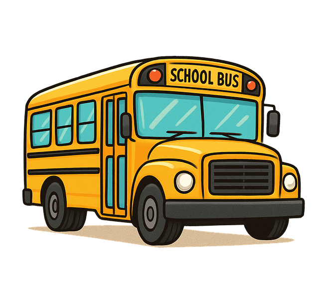 Free school bus bus going to school illustration