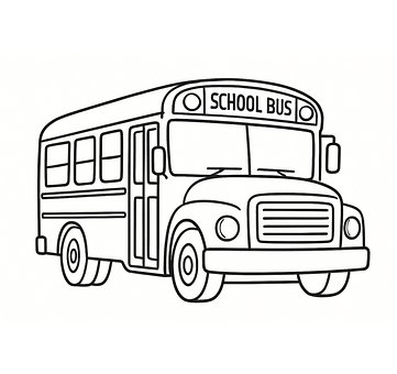 Autobús Escolar, Libro Para Colorear