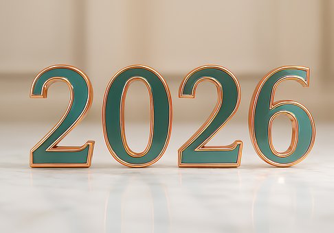 Free Elegant Typography Number 2026 illustration and picture