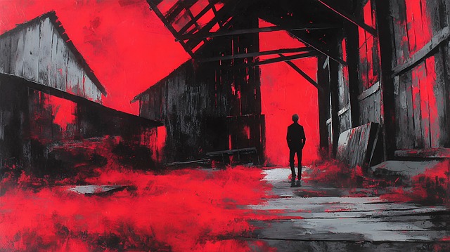 Free man field red illustration