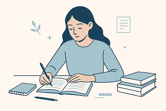 Free learning studying writing illustration