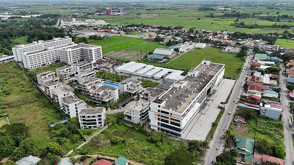 Free Aerial View Building Complexes photo and picture