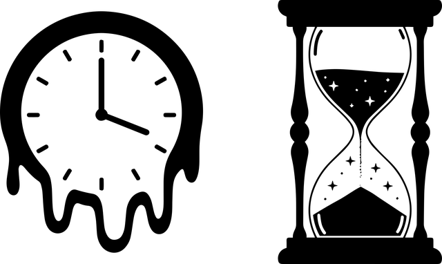 Free time clock hourglass vector